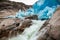 Nigardsbreen glacier terminal face Jostedalsbreen National Park Sogn og Fjordane Norway Scandinavia