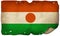 Niger Flag On Old Paper