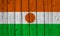 Niger Flag Over Wood Planks