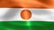 Niger flag - realistic waving fabric flag