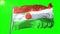 Niger flag seamless looping 3D rendering video. Beautiful textile cloth fabric loop waving