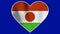 Niger Heart Love Flag Loop - Realistic 4K flag waving in the wind