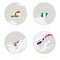 Niger, Nigeria, North Korea, Norway map contour and national flag in a circle