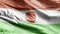 Niger textile flag waving on the wind loop. Niger banner swaying on the breeze. Fabric textile tissue. Full filling background. 10