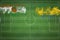 Niger vs Gabon Soccer Match, national colors, national flags, soccer field, football game, Copy space