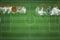 Niger vs India Soccer Match, national colors, national flags, soccer field, football game, Copy space