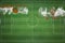 Niger vs Iran Soccer Match, national colors, national flags, soccer field, football game, Copy space