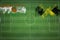 Niger vs Jamaica Soccer Match, national colors, national flags, soccer field, football game, Copy space