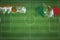 Niger vs Mexico Soccer Match, national colors, national flags, soccer field, football game, Copy space