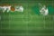 Niger vs Nigeria Soccer Match, national colors, national flags, soccer field, football game, Copy space