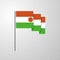 Niger waving Flag creative background