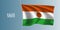 Niger waving flag vector illustration