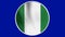 Nigeria Circular Flag Loop - Realistic 4K flag waving in the wind.