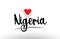 Nigeria country text typography logo icon design