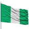 Nigeria Flag on Flagpole