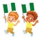 Nigeria flag in hand set