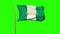 Nigeria flag with title waving in the wind