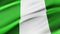 Nigeria Flag Waving in Wind Slow Motion Animation . 4K Realistic Fabric Texture Flag Smooth Blowing on a windy day