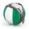 Nigeria football nation - football in the unzipped bag with Nigerian flag print