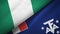 Nigeria and French Southern and Antarctic Lands two flags textile cloth