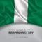 Nigeria happy independence day greeting card, banner vector illustration