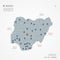Nigeria infographic map vector illustration.