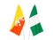 Nigeria and Kingdom of Bhutan flags