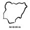 Nigeria map outline