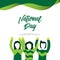 Nigeria National Day Vector Template Design Illustration