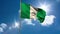 Nigeria national flag waving on flagpole