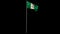 Nigeria national flag waving on flagpole