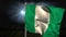 Nigeria national flag waving on flagpole