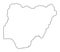 Nigeria outline map