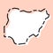 Nigeria simplified vector map