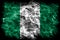 Nigeria smoke flag on a black background