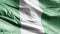 Nigeria textile flag slow waving on the wind loop