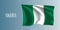 Nigeria waving flag vector illustration