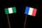 Nigerian flag with French flag on black