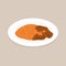 Nigerian Jollof Rice with Chicken - Flavorful Nigerian Jollof Rice with Chicken and Plantains Vector Illustration