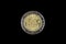 Nigerian One Naira Coin Isolated On A Black Background