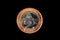 Nigerian Two Naira Coin Isolated On A Black Background