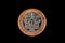 Nigerian Two Naira Coin Isolated On A Black Background