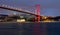 Nigh shot of Bosporus Bridge, Ortakoy district, Istanbul Turkey