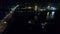 Night Aerial Flight Near Walt Whitman Bridge Philadelphia