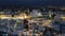 Night aerial panorama of Fira town, Santorini