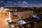 Night aerial photo Coppertone advertisment on a building Miami MIMO Biscayne