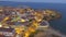 Night aerial view of Aragonese Fortress in Calabria, Italy