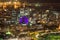 Night aerial view of Centro, Lapa and Ð¡athedral. Rio de Janeiro