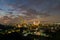 Night aerial view of the Taipei 101 and cityscape from Xiangshan