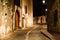 Night Alley Beaune Large Doors and Steet lamps